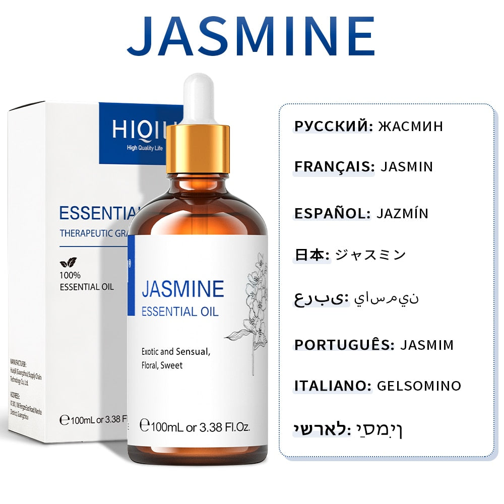 100ML Jasmine Essential Oils,100% Pure Nature for Aromatherapy | Used for Diffuser, Humidifier, Massage | Fragrance DIY - inneroasisco