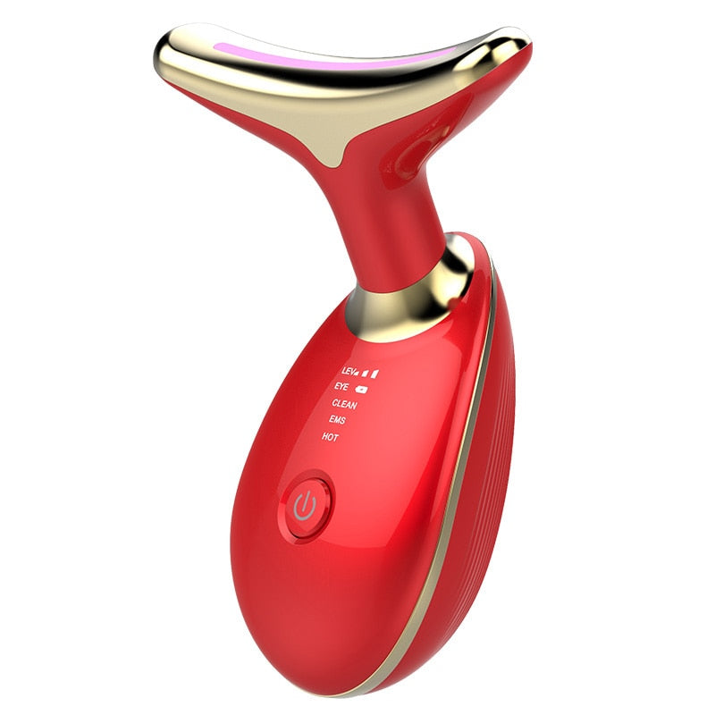 EMS Thermal Neck Lift and Tighten Massager Electric Microcurrent Face Beauty Device - inneroasisco