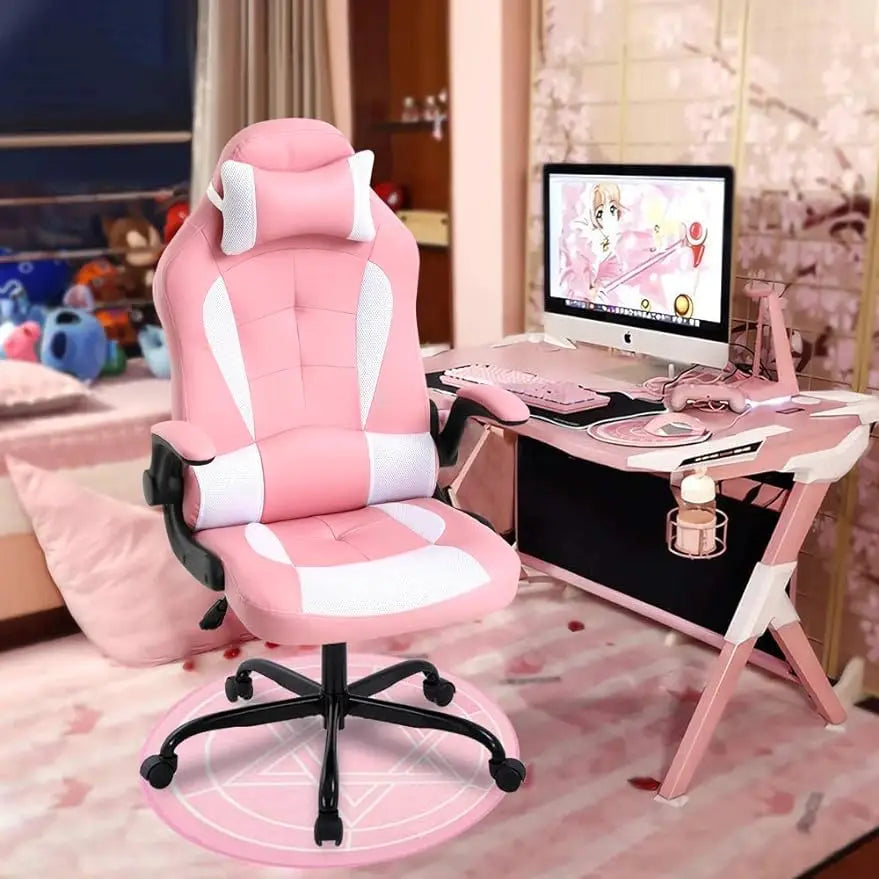 Ergonomic Computer Chair w/Flip Up Armrest and Lumbar Support Adjustable Office Gamer