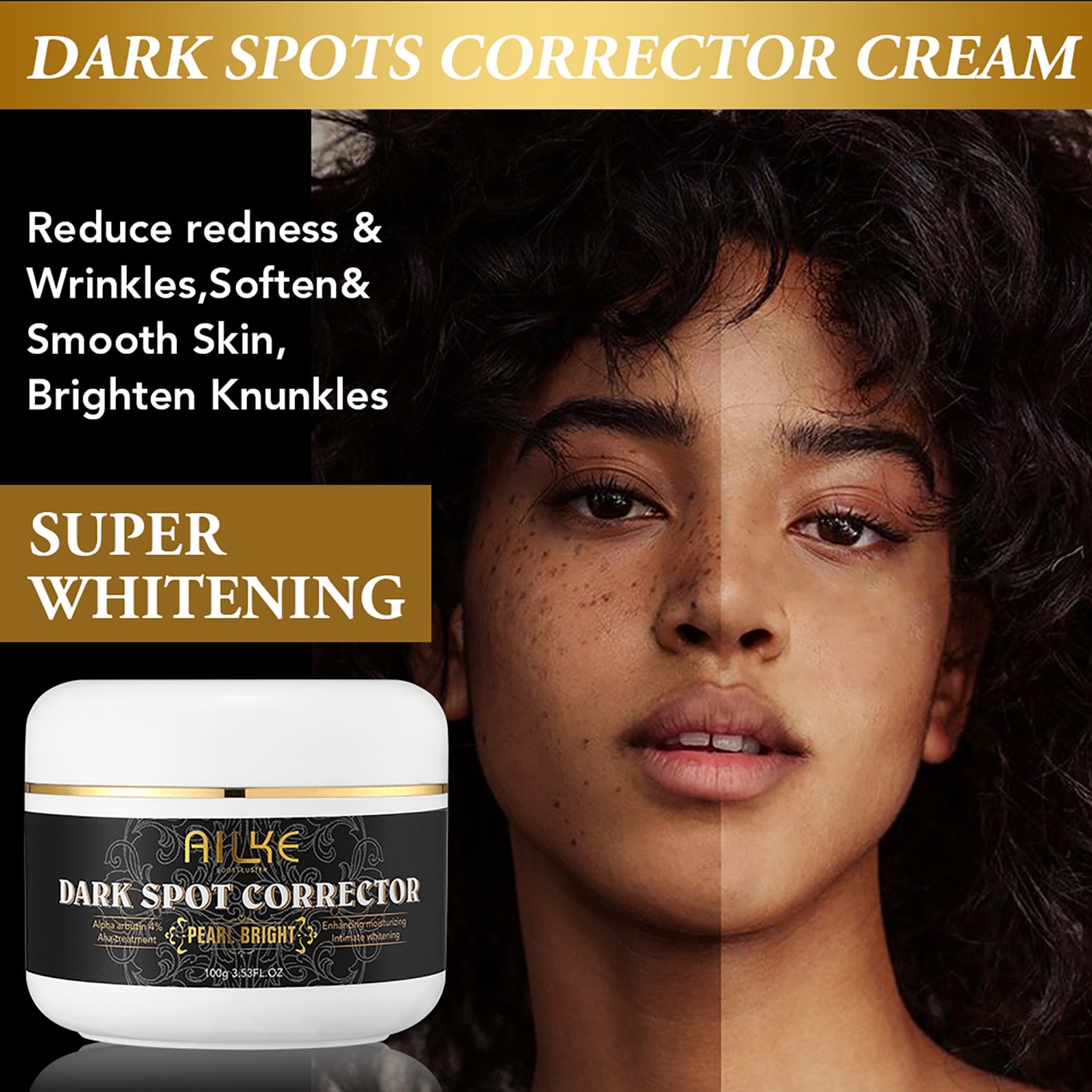 AILKE Collagen Skin Care, Lightening, Even Skin Tone, Remove Dark Spots, For Dark Skin, Black Skin, African Skin, Caramel Skin - inneroasisco
