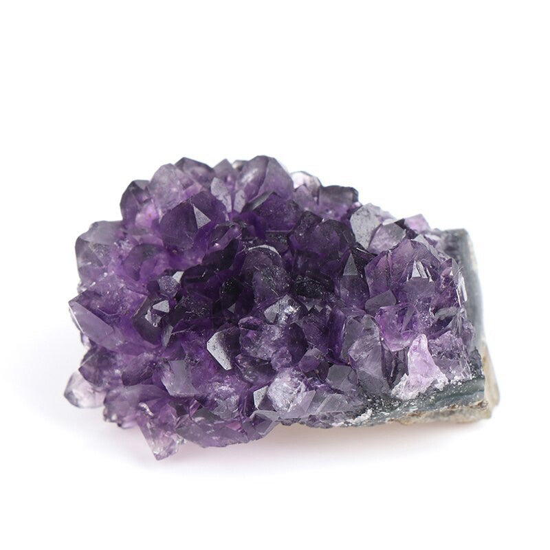 Natural Raw Purple Brazilian Amethyst Quartz Crystal Cluster Druzy Geode Healing Stones Specimen Home Decoration Crafts Ornament - inneroasisco